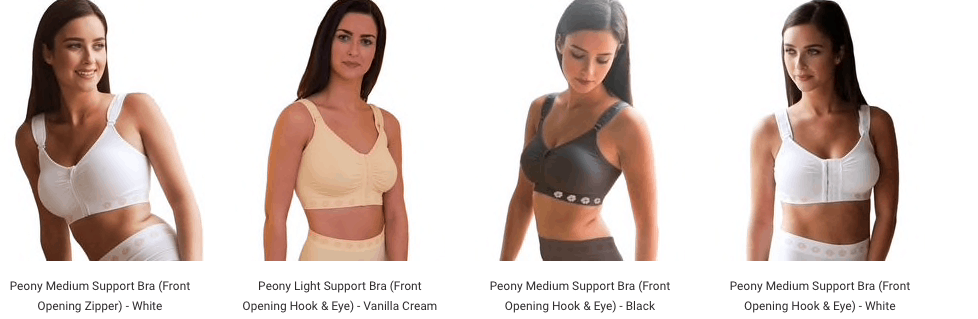 Peony Hook & Eye  Front Fastening Mastectomy Bra